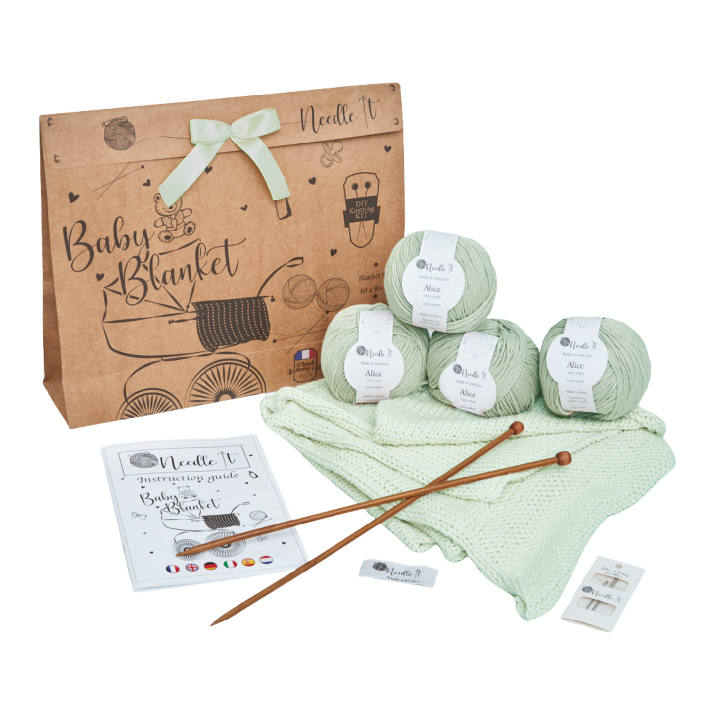 Kit para tejer : La manta de bebé