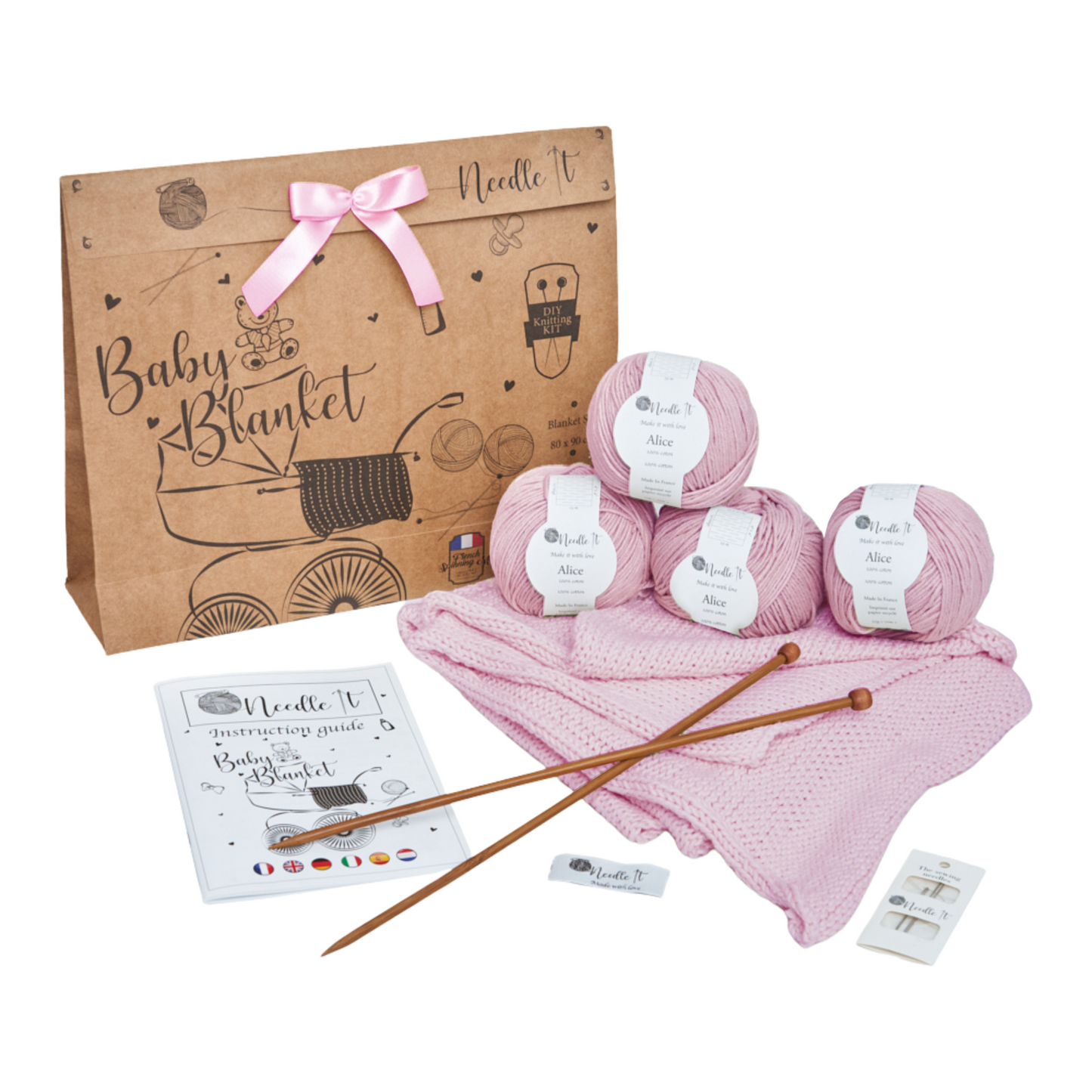 Kit para tejer : La manta de bebé