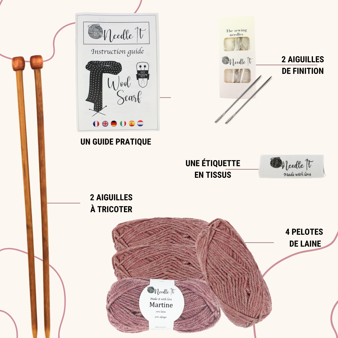 Kit de tricot : l'Echarpe