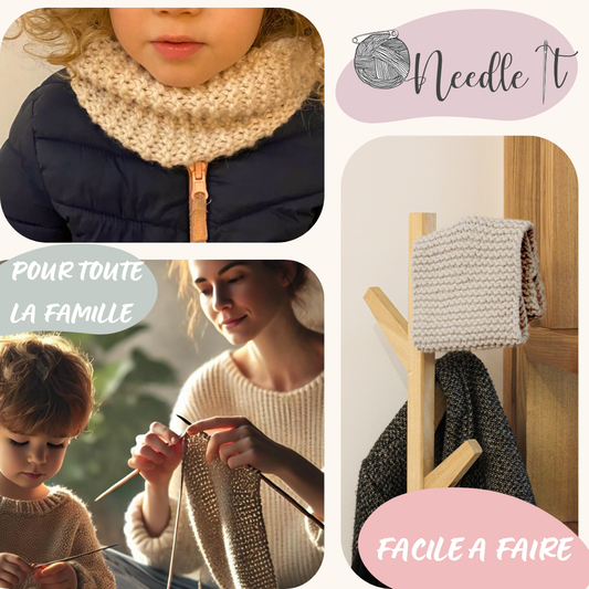 Kit para tejer un cuello para infante