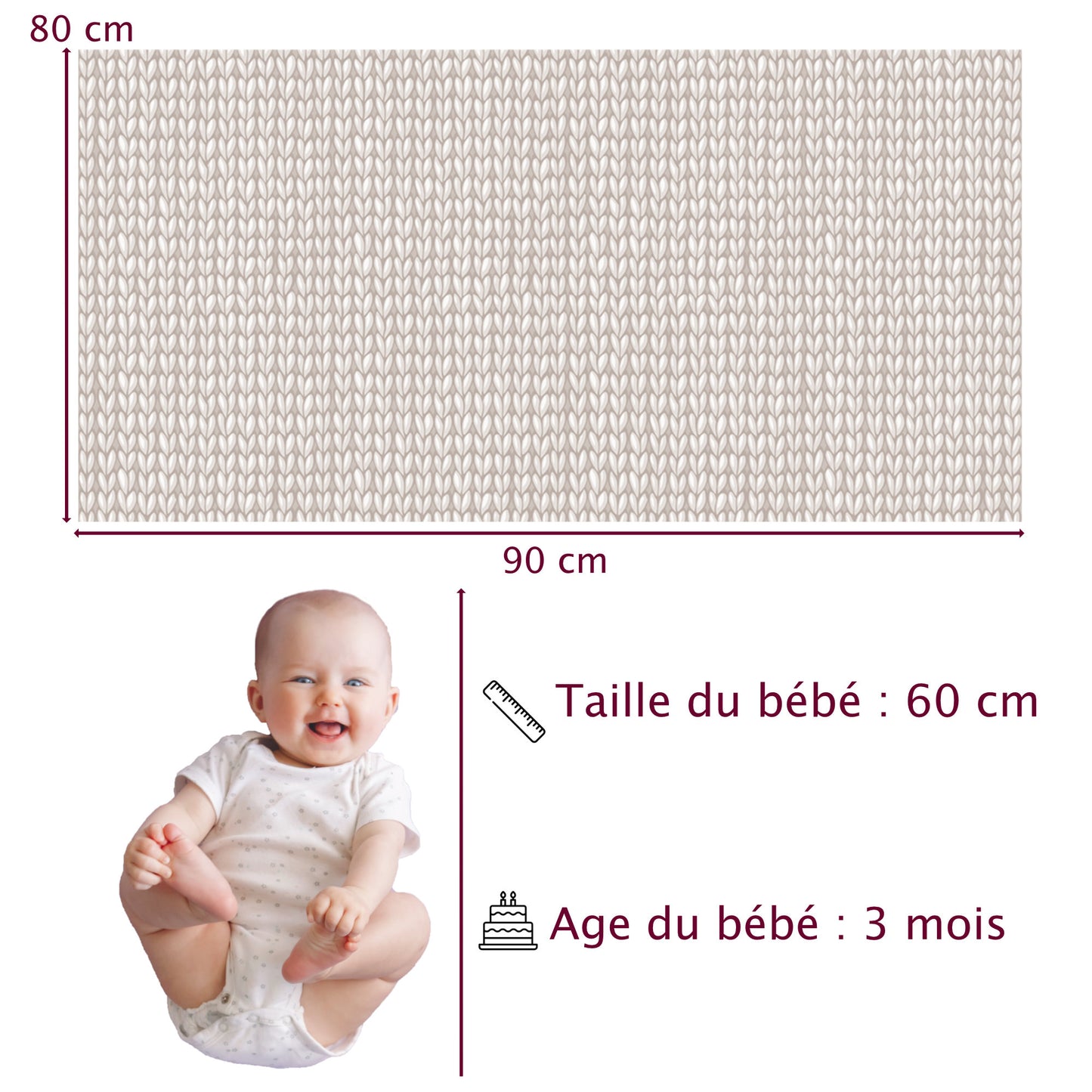 Kit para tejer : La manta de bebé
