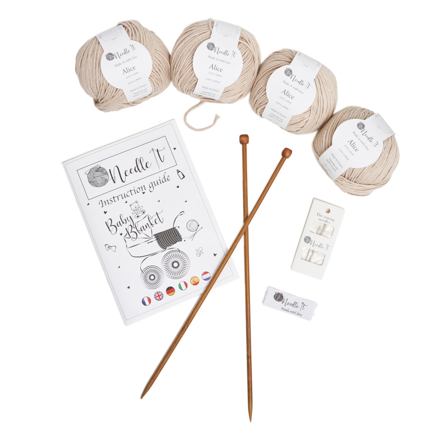 Kit para tejer : La manta de bebé